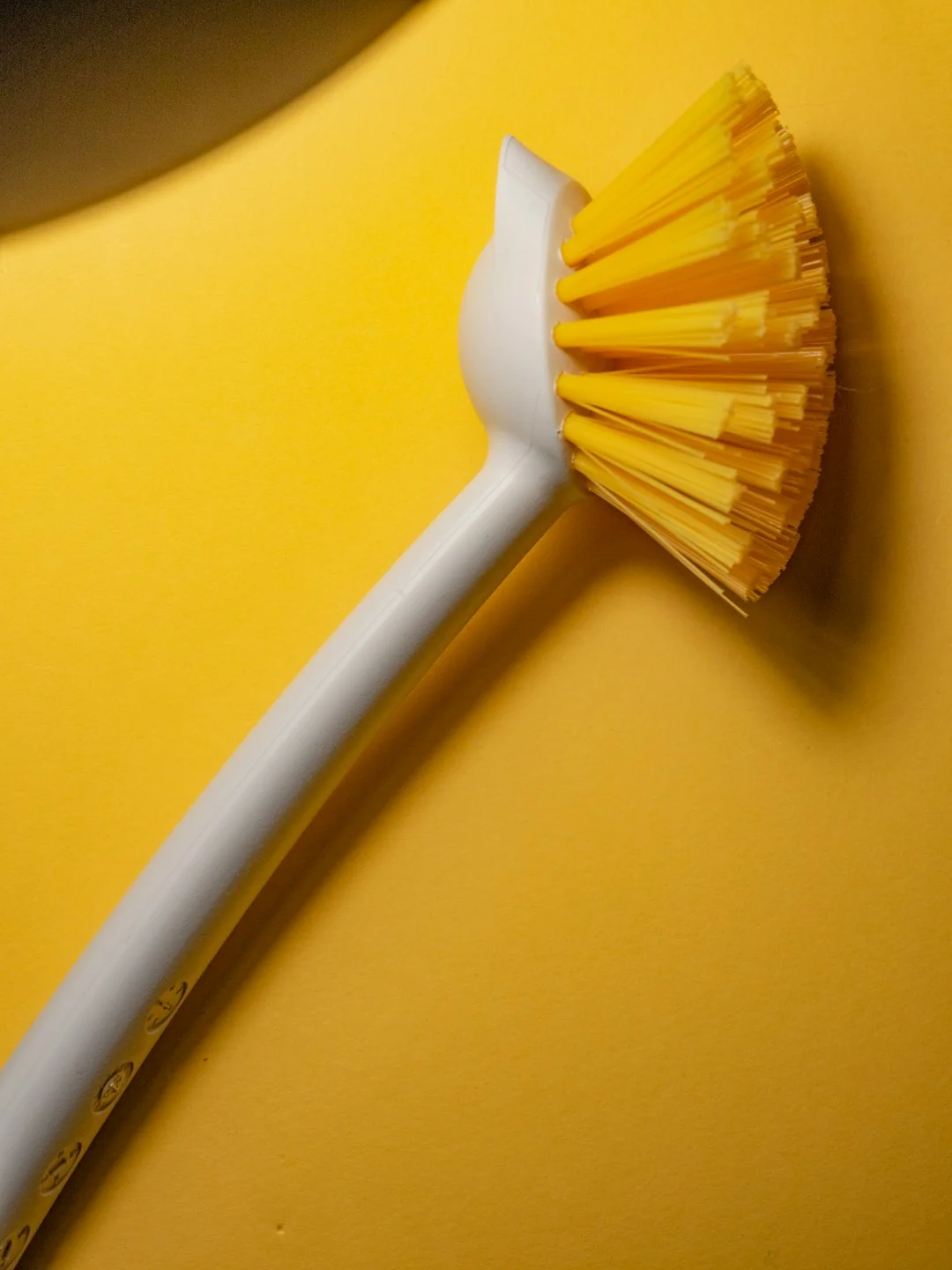 Un laveur de vitres masculin nettoie, depuis le dessus, la toiture vitrée extérieure avec un outil en plein jour.